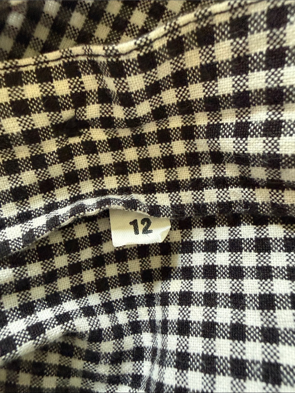 Vintage 90s Lemon Grass Black and White Gingham Shirt with Daisy Detail Sz XL - Picture 8 of 8